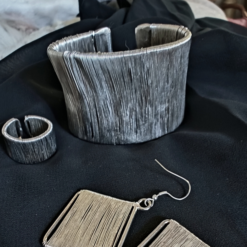 Set of Bracelet, ring, earrings
